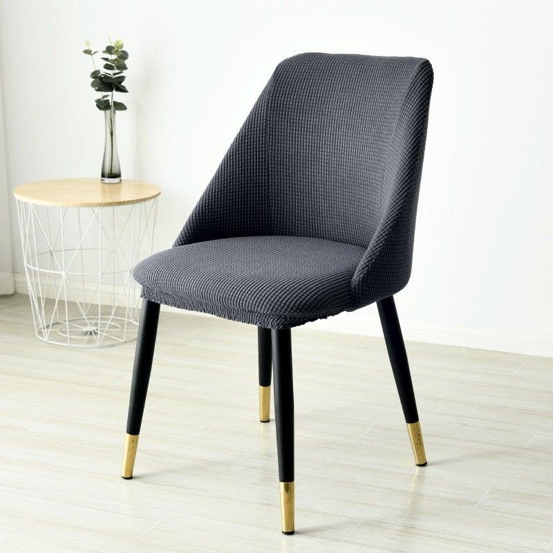 Housse de chaise amovible et lavable en molleton polaire pour accoudoir bas et dossier incurvé, housse de siège amovible et lavable en élasthanne extensible anti-poussière pour hôtel, maison, banquet, cérémonie, bureau, mariage