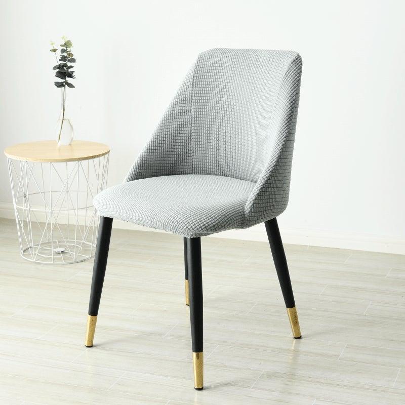 Housse de chaise amovible et lavable en molleton polaire pour accoudoir bas et dossier incurvé, housse de siège amovible et lavable en élasthanne extensible anti-poussière pour hôtel, maison, banquet, cérémonie, bureau, mariage