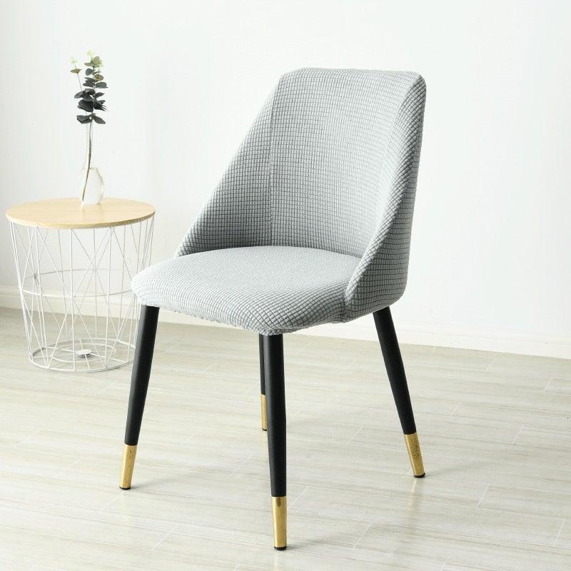 Housse de chaise amovible et lavable en molleton polaire pour accoudoir bas et dossier incurvé, housse de siège amovible et lavable en élasthanne extensible anti-poussière pour hôtel, maison, banquet, cérémonie, bureau, mariage