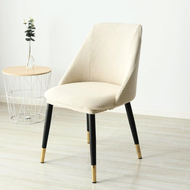Housse de chaise amovible et lavable en molleton polaire pour accoudoir bas et dossier incurvé, housse de siège amovible et lavable en élasthanne extensible anti-poussière pour hôtel, maison, banquet, cérémonie, bureau, mariage