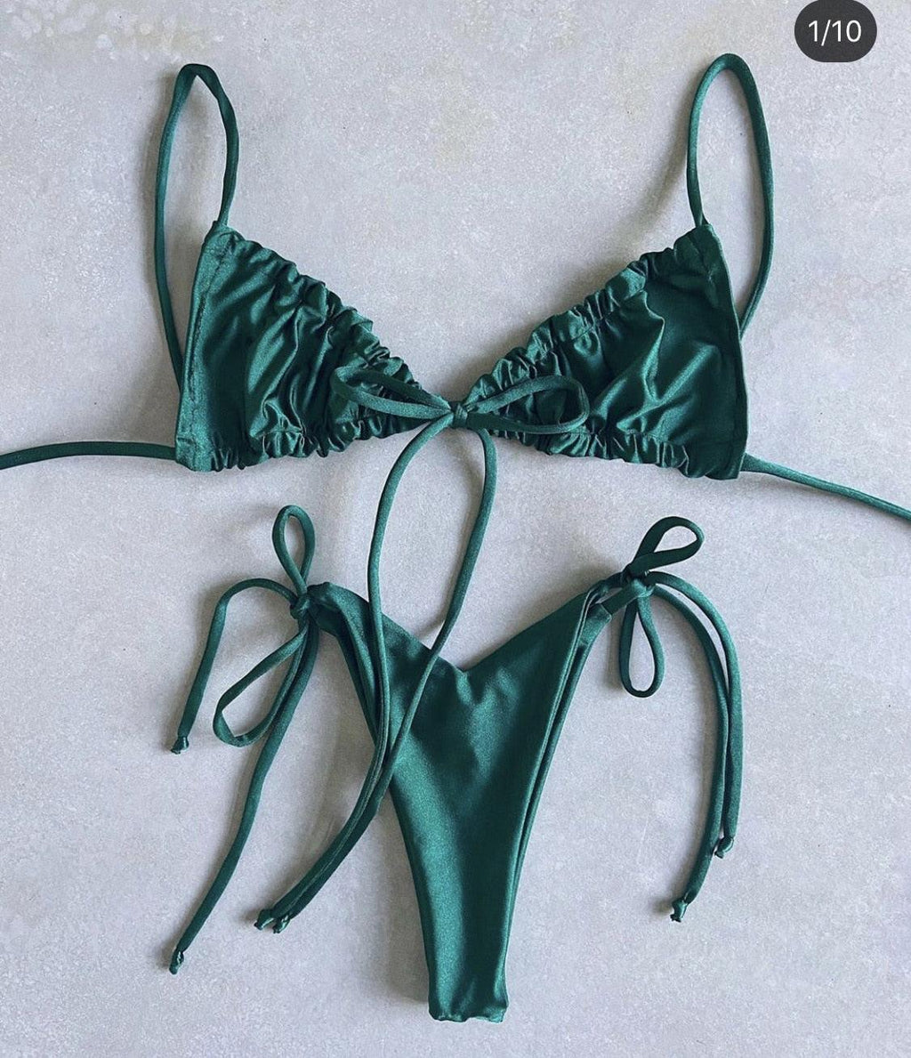 Bas maillot de bain bikini triangle femme maillot de bain à ficelle femme deux pièces maillot de bain licou maillot de bain triangle bikini imprimé femme ensemble deux pièces maillot de bain push-up nouveau