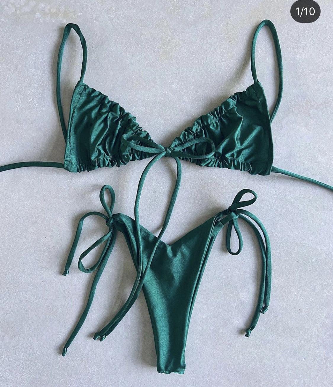 Bas maillot de bain bikini triangle femme maillot de bain à ficelle femme deux pièces maillot de bain licou maillot de bain triangle bikini imprimé femme ensemble deux pièces maillot de bain push-up nouveau