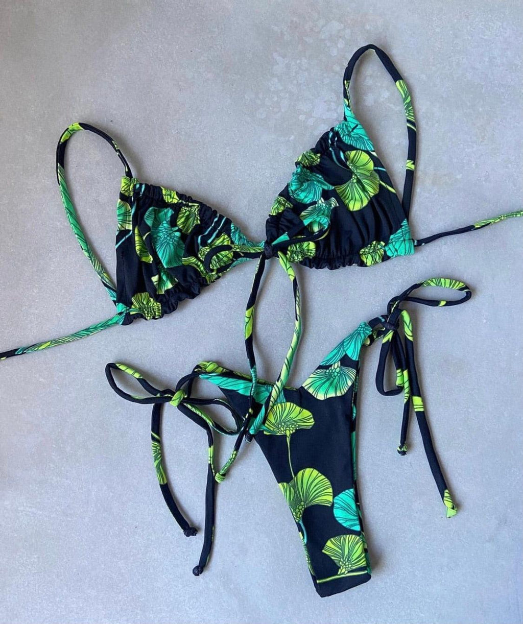 Bas maillot de bain bikini triangle femme maillot de bain à ficelle femme deux pièces maillot de bain licou maillot de bain triangle bikini imprimé femme ensemble deux pièces maillot de bain push-up nouveau