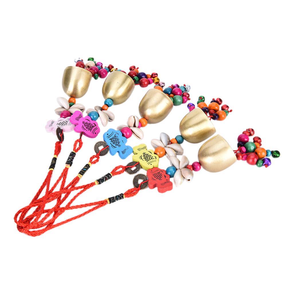 Carillons éoliens porte-bonheur Mobile Jardin Carillon éolien Cloche Créatif Extérieur National Maison Populaire Cour Nouveau Cuivre Salon Décoration Mode Pour Bonne Chance Maison Jardin Patio Décoration Suspendue Cadeau