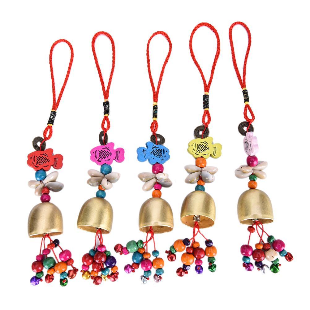 Carillons éoliens porte-bonheur Mobile Jardin Carillon éolien Cloche Créatif Extérieur National Maison Populaire Cour Nouveau Cuivre Salon Décoration Mode Pour Bonne Chance Maison Jardin Patio Décoration Suspendue Cadeau