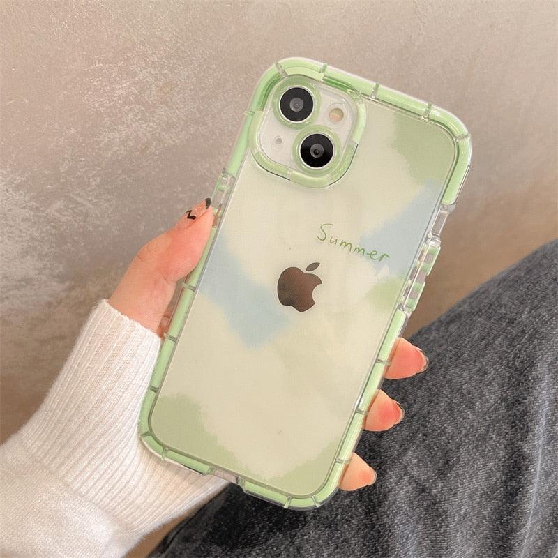 Coque de téléphone lumineuse abstraite pour iPhone 13 12 11 Pro Max en silicone transparent antichoc – Coque de téléphone transparente avec motif floral et fille qui brille dans le noir pour iPhone