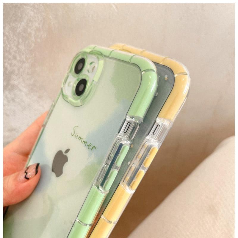 Coque de téléphone lumineuse abstraite pour iPhone 13 12 11 Pro Max en silicone transparent antichoc – Coque de téléphone transparente avec motif floral et fille qui brille dans le noir pour iPhone