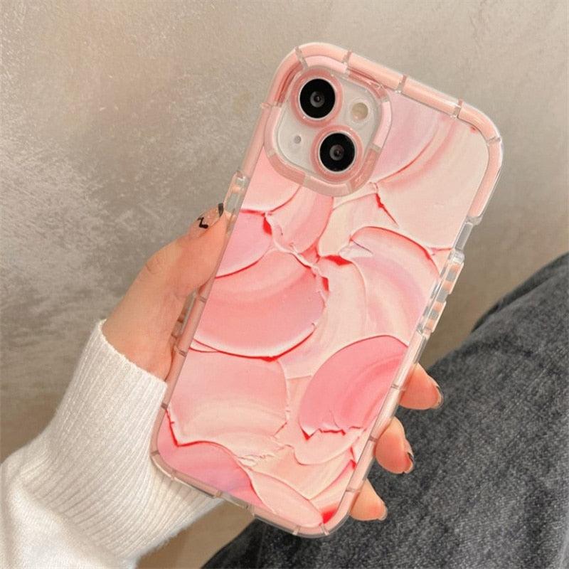 Coque de téléphone lumineuse abstraite pour iPhone 13 12 11 Pro Max en silicone transparent antichoc – Coque de téléphone transparente avec motif floral et fille qui brille dans le noir pour iPhone