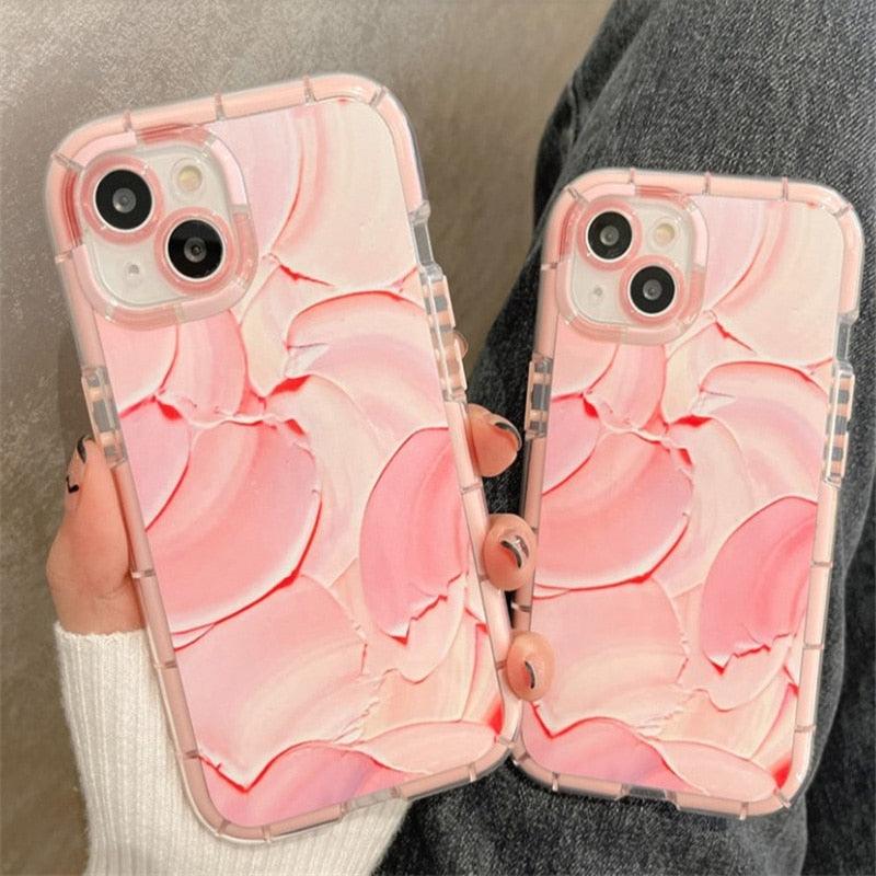 Coque de téléphone lumineuse abstraite pour iPhone 13 12 11 Pro Max en silicone transparent antichoc – Coque de téléphone transparente avec motif floral et fille qui brille dans le noir pour iPhone