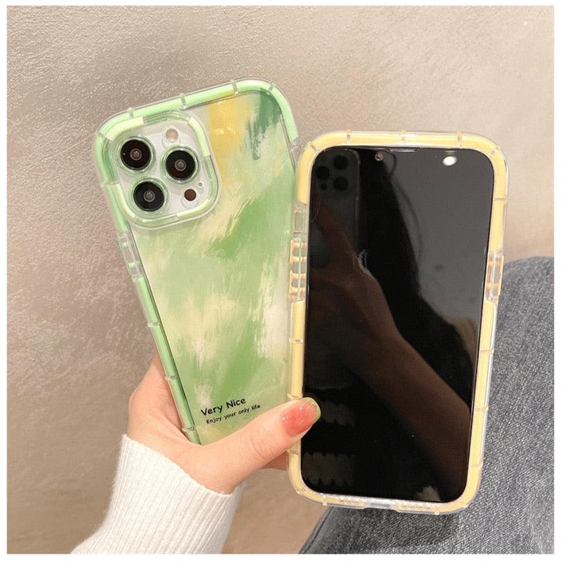 Coque de téléphone lumineuse abstraite pour iPhone 13 12 11 Pro Max en silicone transparent antichoc – Coque de téléphone transparente avec motif floral et fille qui brille dans le noir pour iPhone