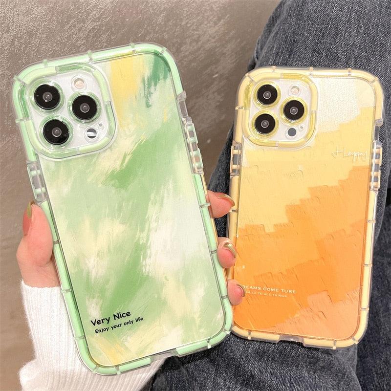 Coque de téléphone lumineuse abstraite pour iPhone 13 12 11 Pro Max en silicone transparent antichoc – Coque de téléphone transparente avec motif floral et fille qui brille dans le noir pour iPhone
