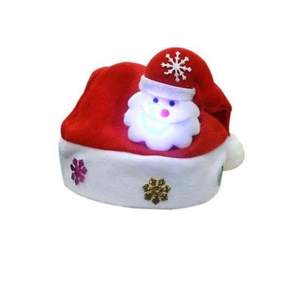 Bonnet de Noël lumineux, Bonnet de Noël lumineux Père Noël, Bonhomme de neige, Cerf