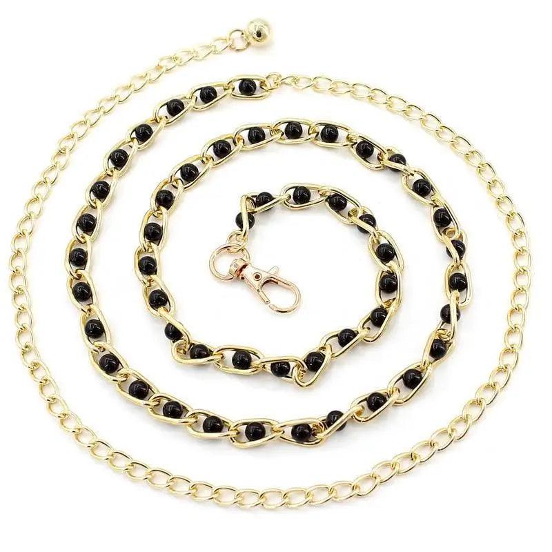 Ceintures Ajustables Fines en Métal Luxueuses avec Maillons pour Femmes, Chaînes de Taille en Métal Longues à Paillettes pour le Ventre