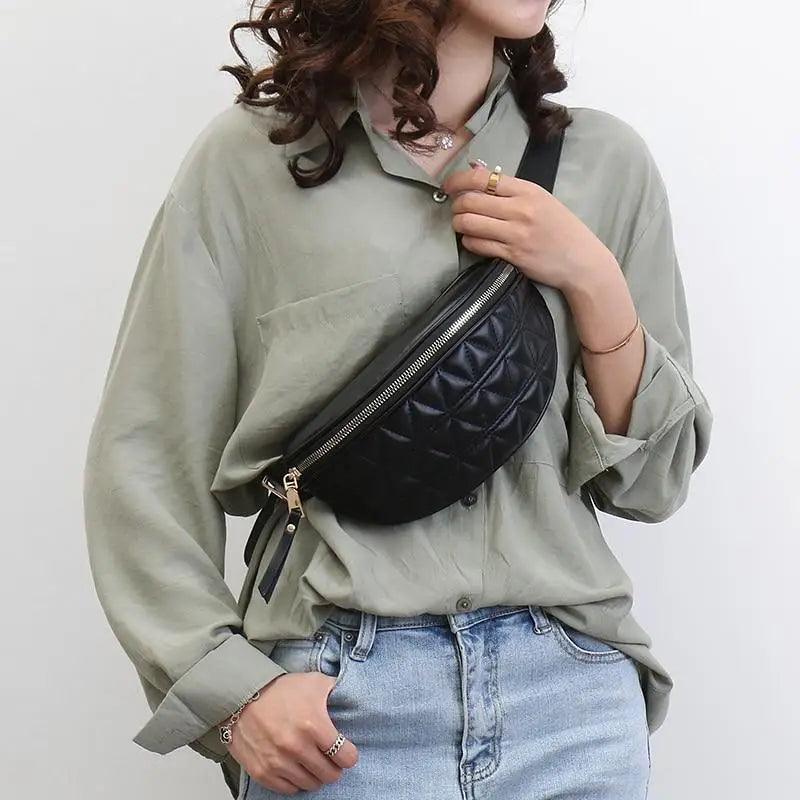 Sacs de taille en cuir PU de luxe pour femmes, sac banane étanche, sac bandoulière, sac banane de voyage
