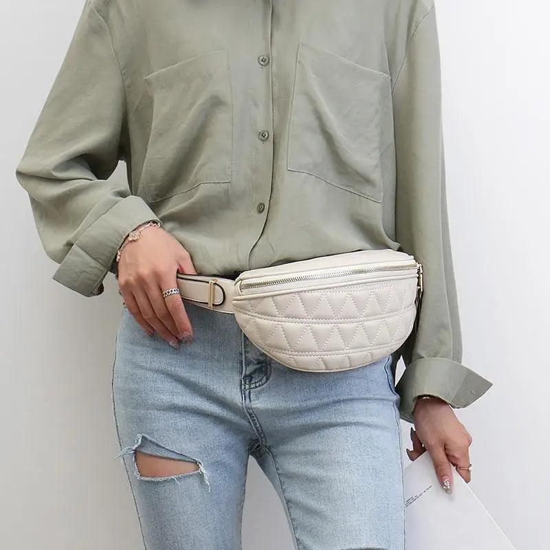 Sacs de taille en cuir PU de luxe pour femmes, sac banane étanche, sac bandoulière, sac banane de voyage
