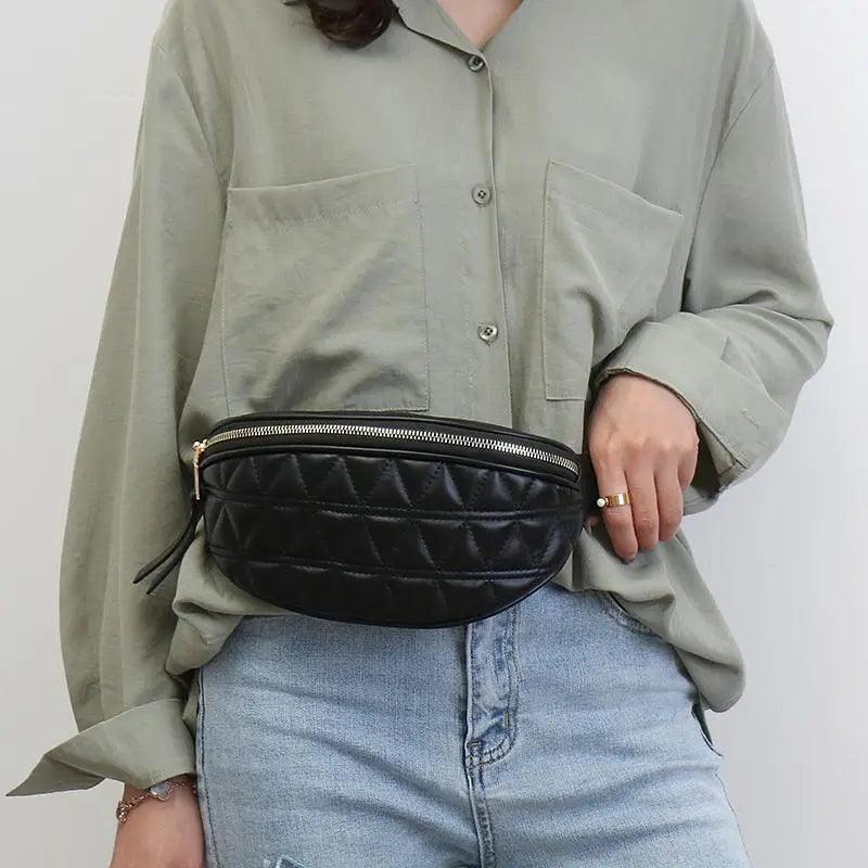 Sacs de taille en cuir PU de luxe pour femmes, sac banane étanche, sac bandoulière, sac banane de voyage