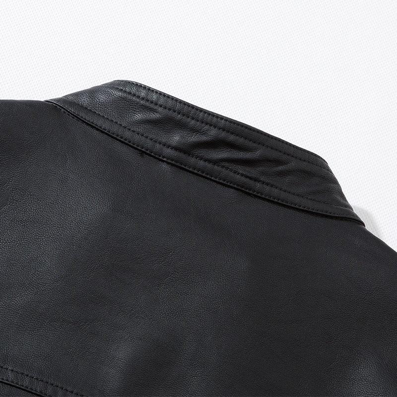Blouson en similicuir noir de luxe pour hommes élégant, vestes de moto pour hommes, manteaux en cuir PU chauds pour affaires, vestes en cuir pour hommes, blouson de moto ajusté