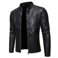 Blouson en similicuir noir de luxe pour hommes élégant, vestes de moto pour hommes, manteaux en cuir PU chauds pour affaires, vestes en cuir pour hommes, blouson de moto ajusté