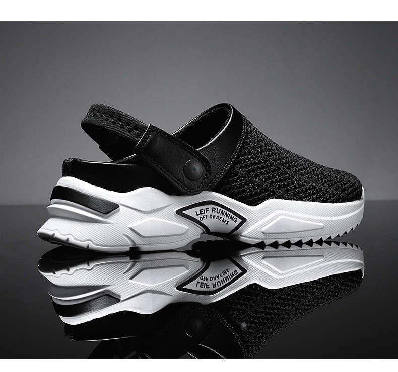 Chaussures pour hommes noires de luxe Tongs Plateforme Claquettes Sandales Homme Chaussure Été Tennis Fitness Gym Sabots Jardin Claquettes Sandales Été Intérieur Extérieur Marche Claquettes