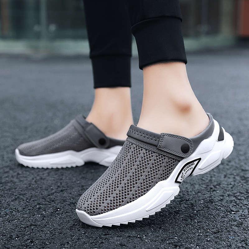Chaussures pour hommes noires de luxe Tongs Plateforme Claquettes Sandales Homme Chaussure Été Tennis Fitness Gym Sabots Jardin Claquettes Sandales Été Intérieur Extérieur Marche Claquettes