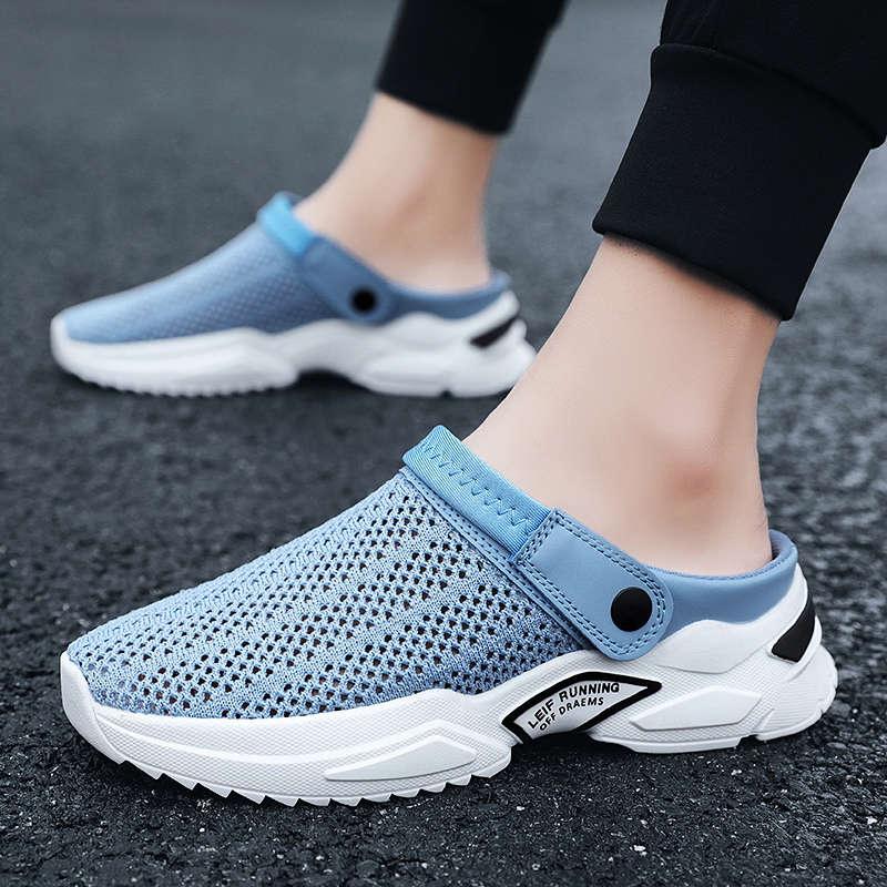 Chaussures pour hommes noires de luxe Tongs Plateforme Claquettes Sandales Homme Chaussure Été Tennis Fitness Gym Sabots Jardin Claquettes Sandales Été Intérieur Extérieur Marche Claquettes
