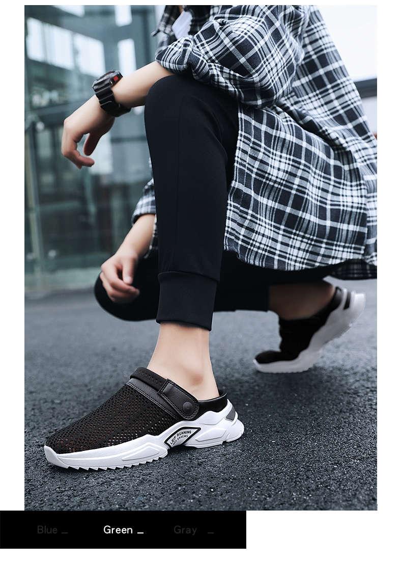 Chaussures pour hommes noires de luxe Tongs Plateforme Claquettes Sandales Homme Chaussure Été Tennis Fitness Gym Sabots Jardin Claquettes Sandales Été Intérieur Extérieur Marche Claquettes