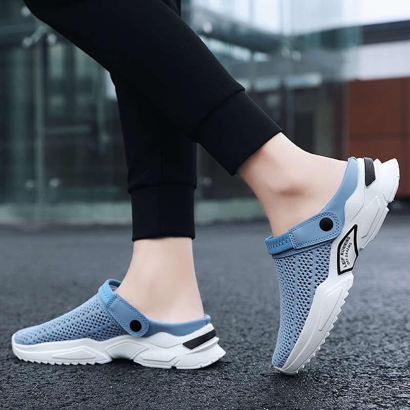 Chaussures pour hommes noires de luxe Tongs Plateforme Claquettes Sandales Homme Chaussure Été Tennis Fitness Gym Sabots Jardin Claquettes Sandales Été Intérieur Extérieur Marche Claquettes