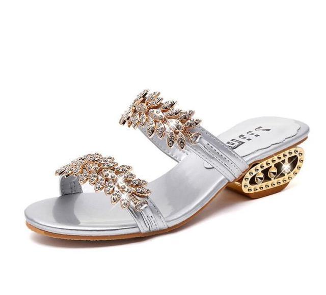Sandales de Plage d'Été de Luxe Noires Brillantes pour Femmes, Tongs d'Extérieur à Strass pour Femmes, Paillettes Strass, Bout Carré, Anneau d'Orteil, Bretelle Élastique, Plates, Décontractées, pour la Plage et l'Été