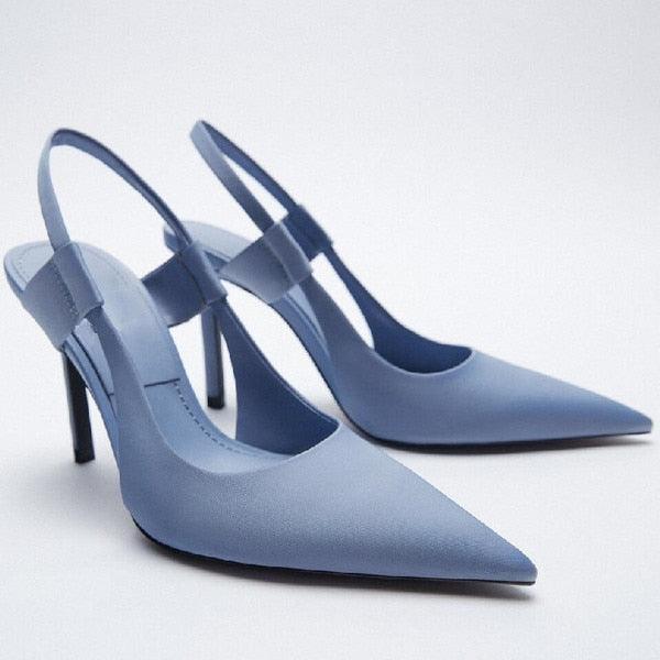 Chaussures plates pour femmes de luxe avec brides noires et talons bas d'été beiges, bout pointu fermé, strass et bande élastique, mules plates et pantoufles de marche extérieures.