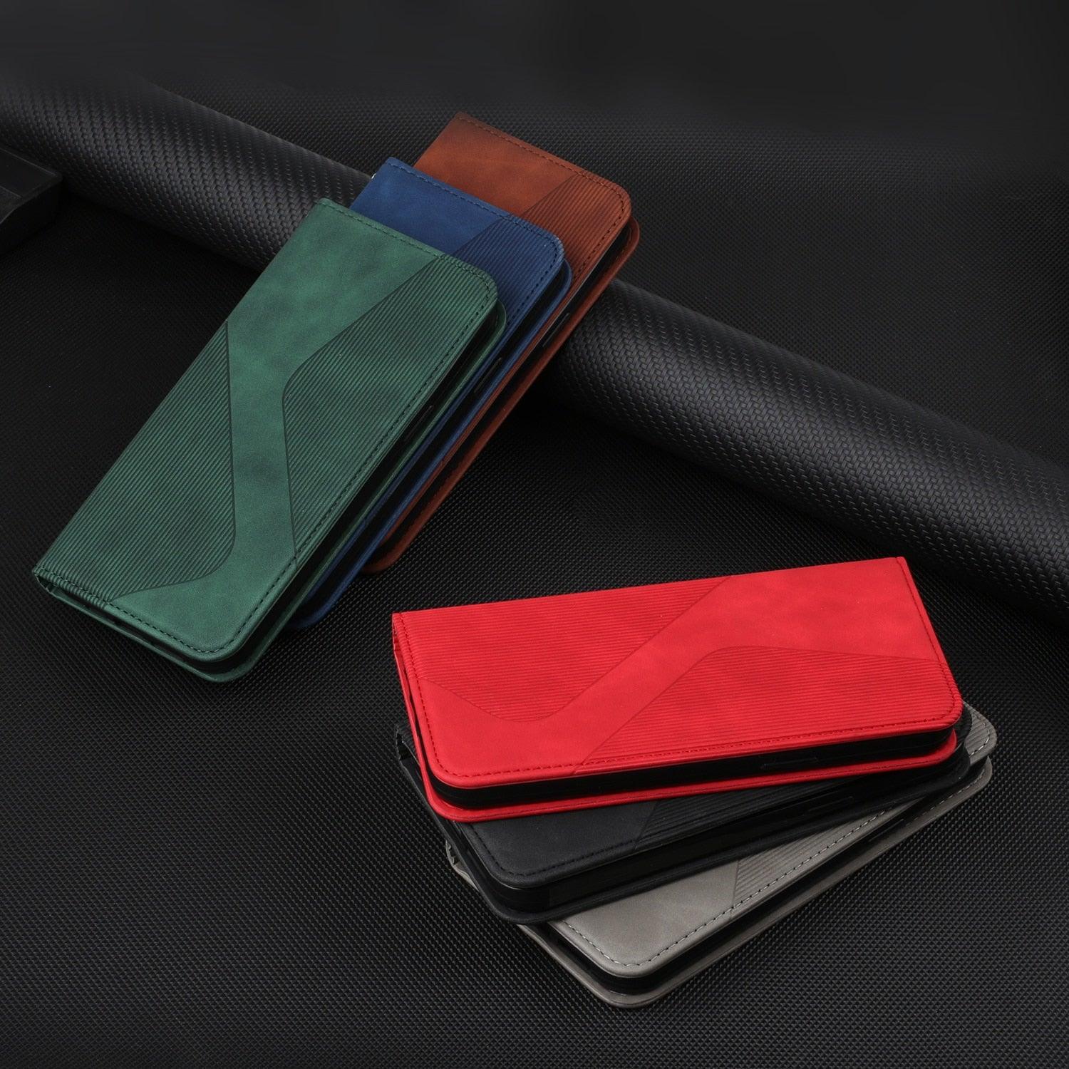 Étui portefeuille à rabat bleu de luxe pour iPhone 14 13 12 Mini Plus 11 Pro Étui de téléphone à cartes magnétique Étui de téléphone en cuir PU magnétique Étui portefeuille à rabat simple classique en forme de S