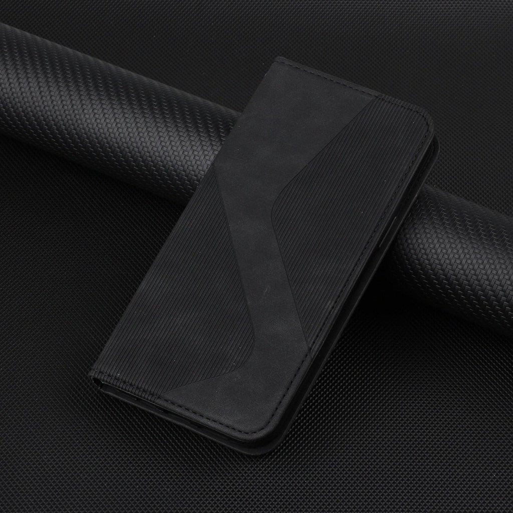 Étui portefeuille à rabat bleu de luxe pour iPhone 14 13 12 Mini Plus 11 Pro Étui de téléphone à cartes magnétique Étui de téléphone en cuir PU magnétique Étui portefeuille à rabat simple classique en forme de S