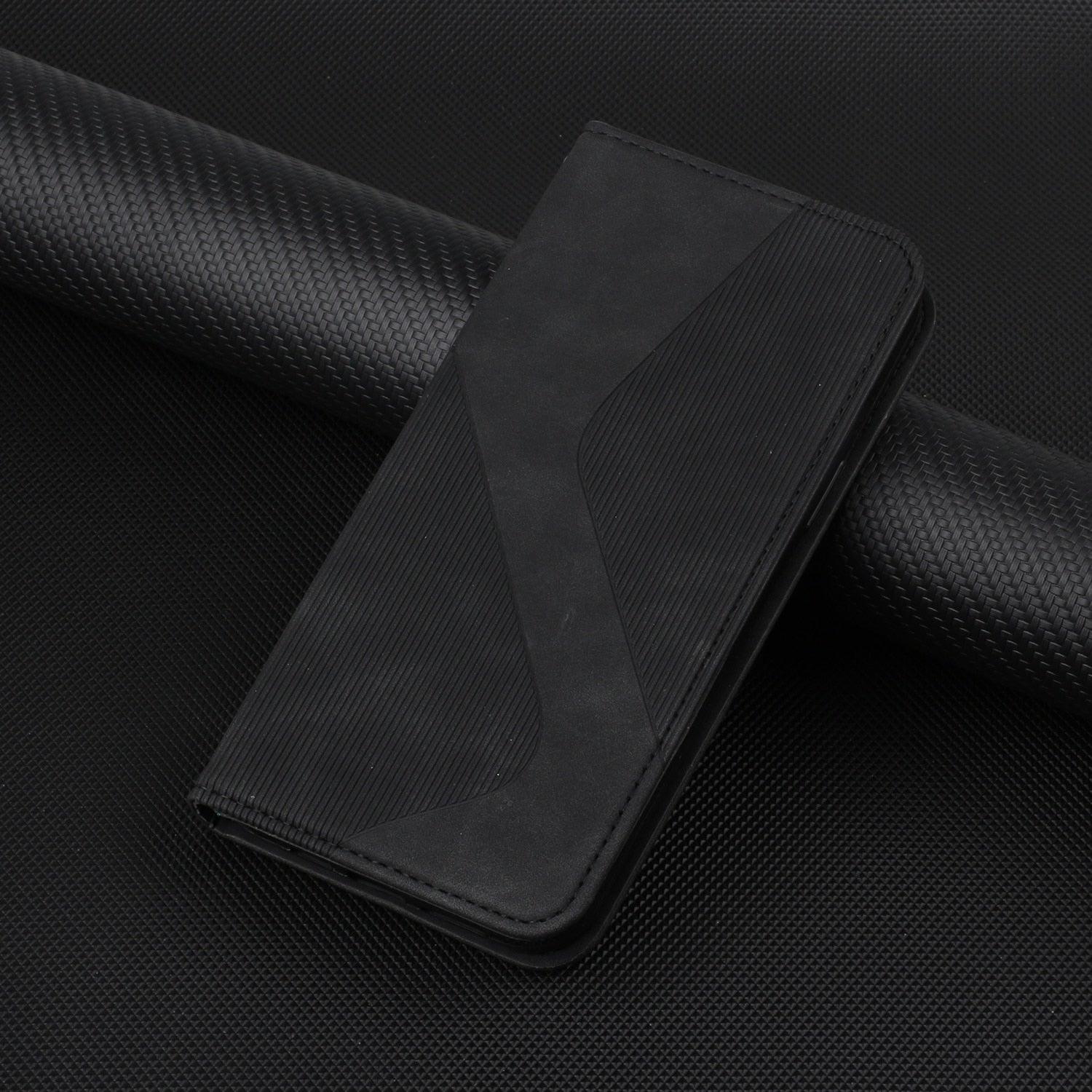 Étui portefeuille à rabat bleu de luxe pour iPhone 14 13 12 Mini Plus 11 Pro Étui de téléphone à cartes magnétique Étui de téléphone en cuir PU magnétique Étui portefeuille à rabat simple classique en forme de S