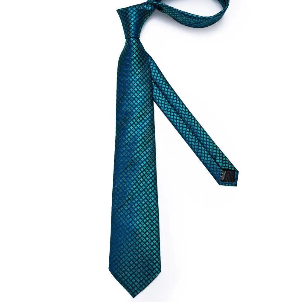 Cravate de mariage de luxe en soie bleue pour hommes, pochette et boutons de manchette, ensemble cravate d'affaires formelle pour hommes