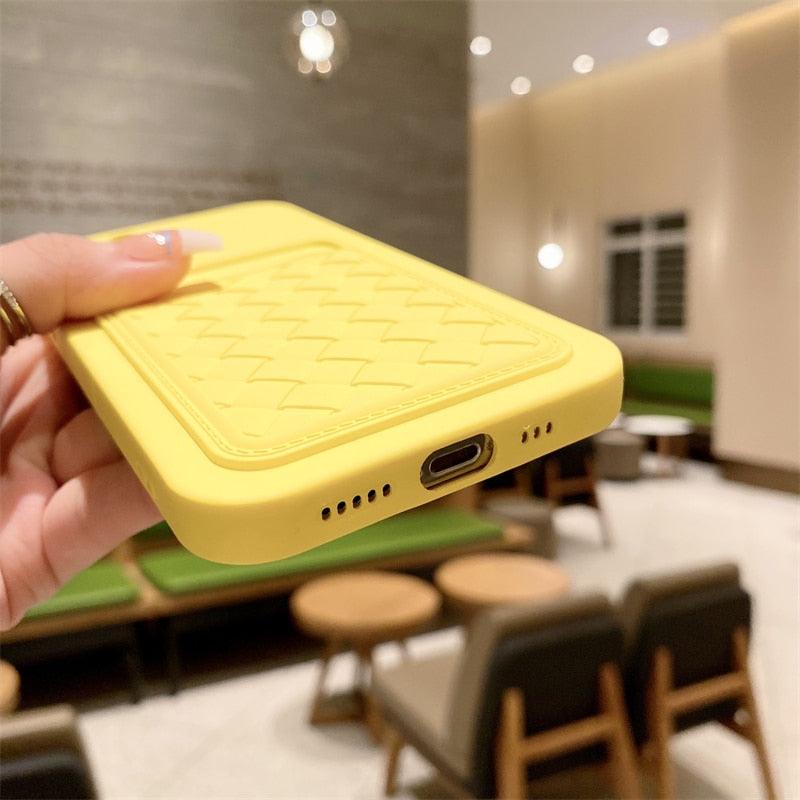 Étui portefeuille de luxe coloré avec porte-cartes pour iPhone 14 13 11 12 Pro Max Mini 14 Plus Housse en silicone souple Étui en silicone avec porte-cartes compatible avec iPhone