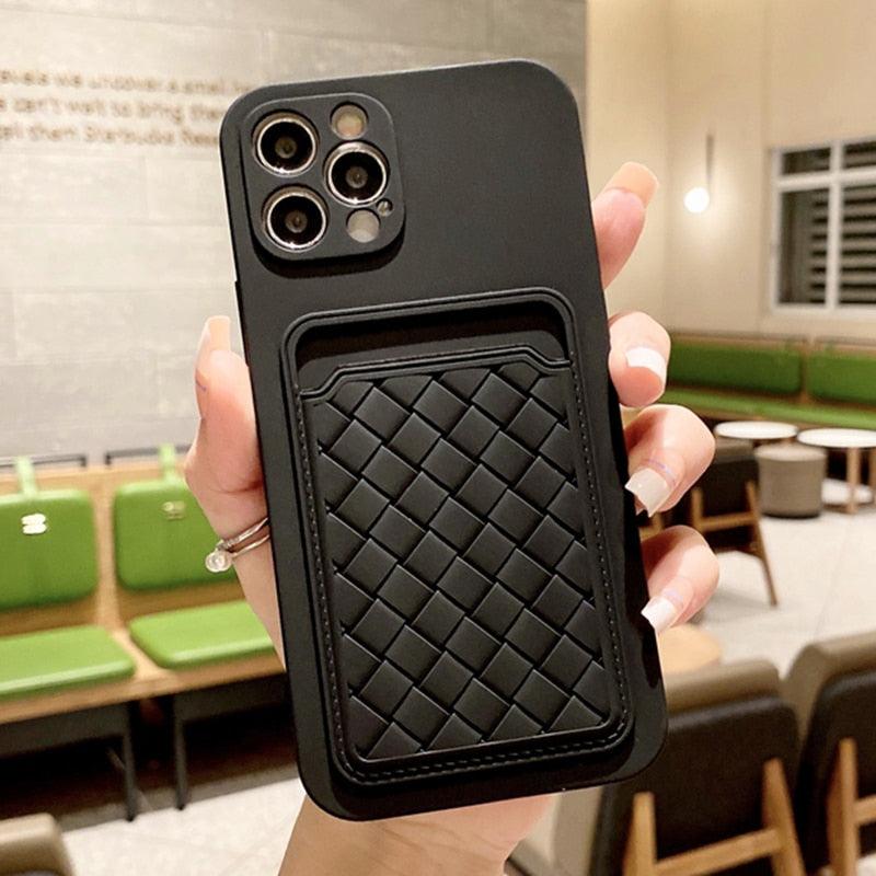 Étui portefeuille de luxe coloré avec porte-cartes pour iPhone 14 13 11 12 Pro Max Mini 14 Plus Housse en silicone souple Étui en silicone avec porte-cartes compatible avec iPhone