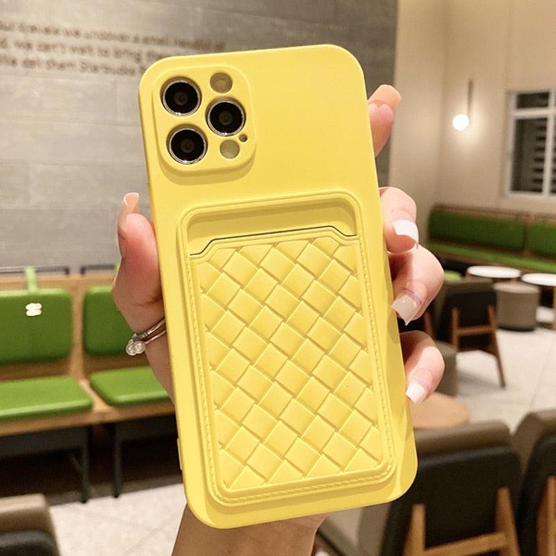 Étui portefeuille de luxe coloré avec porte-cartes pour iPhone 14 13 11 12 Pro Max Mini 14 Plus Housse en silicone souple Étui en silicone avec porte-cartes compatible avec iPhone