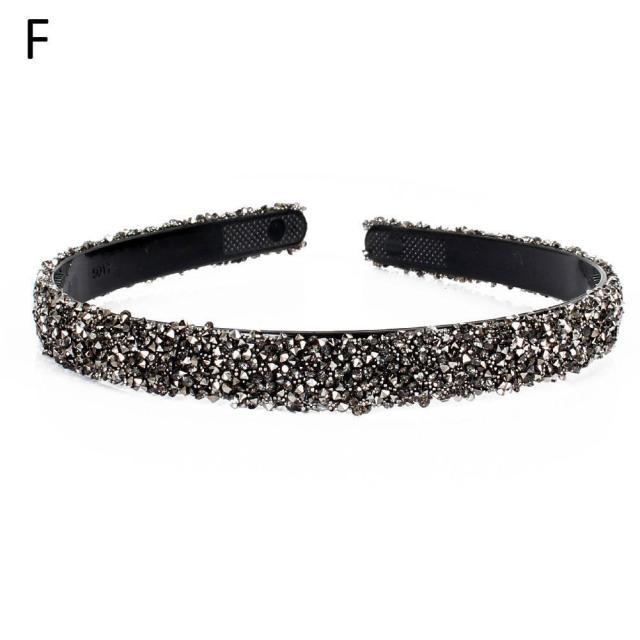Bandeaux de luxe en cristal perle et strass pour femmes - Accessoires de mode pour cheveux, coiffe rembourrée, bandeaux brillants, cerceau à cheveux magnifique pour femmes