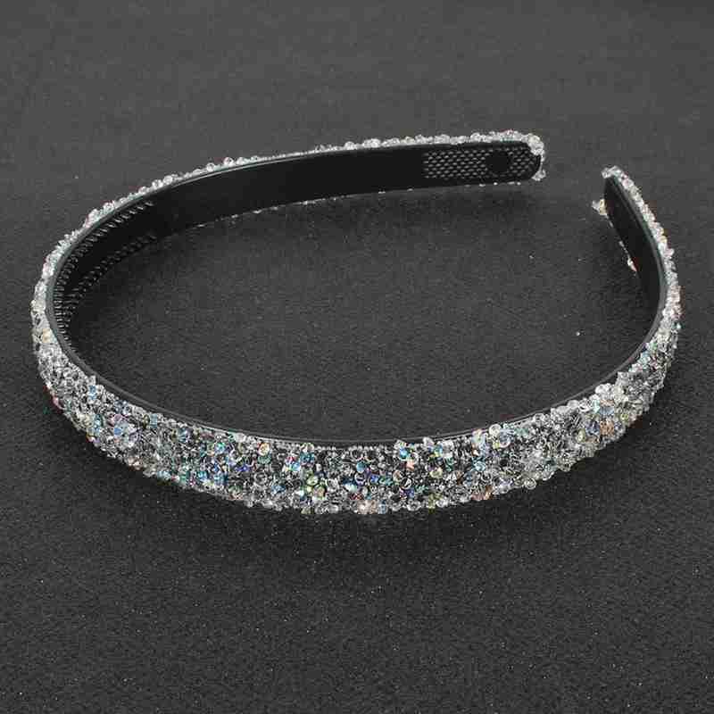Bandeaux de luxe en cristal perle et strass pour femmes - Accessoires de mode pour cheveux, coiffe rembourrée, bandeaux brillants, cerceau à cheveux magnifique pour femmes