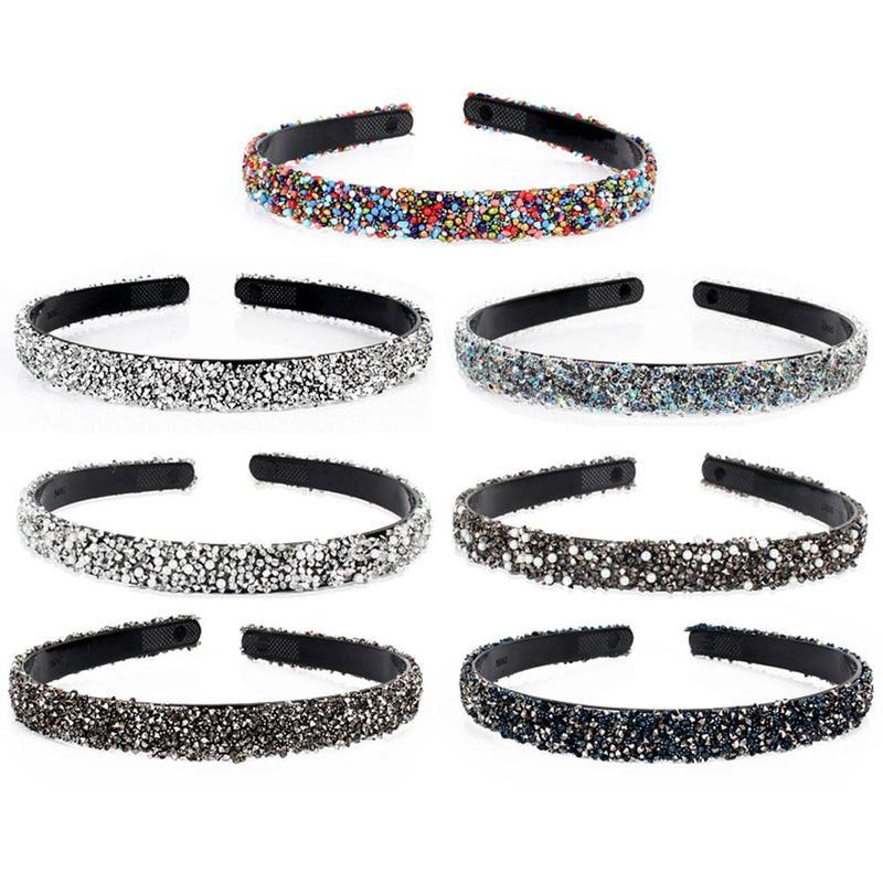 Bandeaux de luxe en cristal perle et strass pour femmes - Accessoires de mode pour cheveux, coiffe rembourrée, bandeaux brillants, cerceau à cheveux magnifique pour femmes