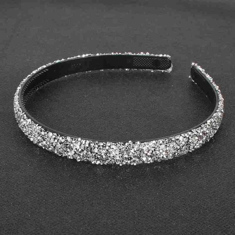 Bandeaux de luxe en cristal perle et strass pour femmes - Accessoires de mode pour cheveux, coiffe rembourrée, bandeaux brillants, cerceau à cheveux magnifique pour femmes