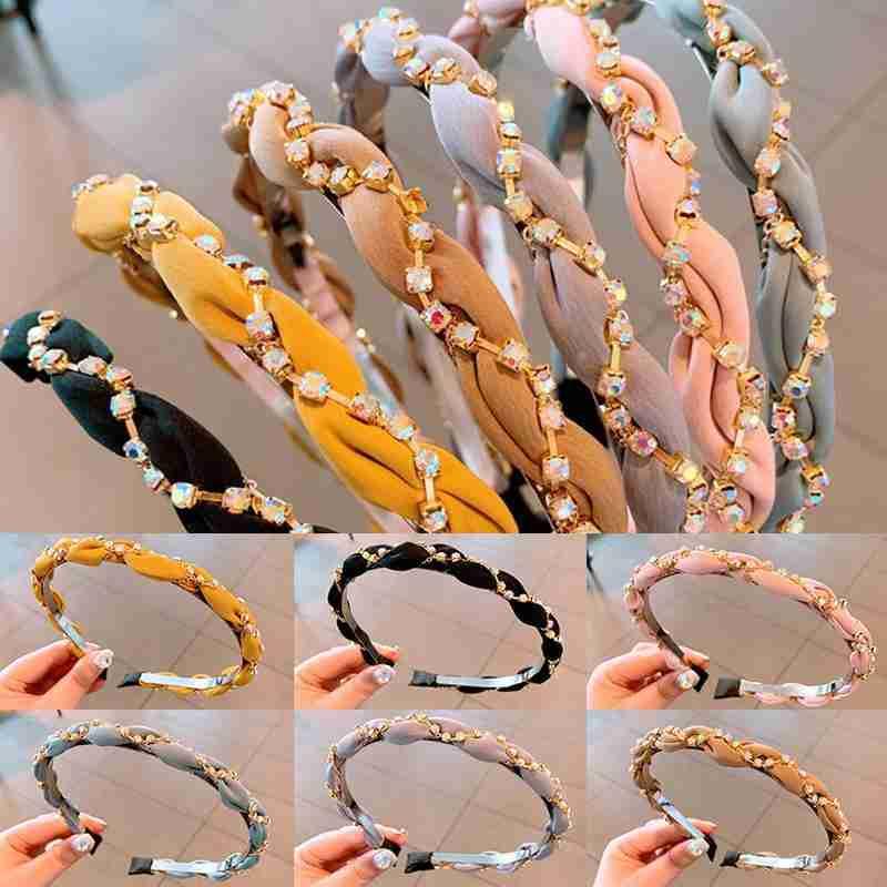 Bandeaux de luxe en strass cristal en forme de croix pour filles et femmes, coiffure élégante en mousseline, bandeaux coréens, cerceau, nouveaux accessoires de cheveux magnifiques pour femmes