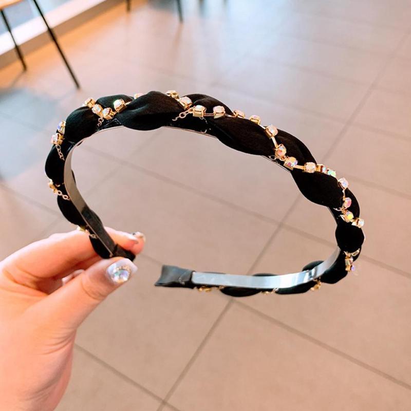 Bandeaux de luxe en strass cristal en forme de croix pour filles et femmes, coiffure élégante en mousseline, bandeaux coréens, cerceau, nouveaux accessoires de cheveux magnifiques pour femmes