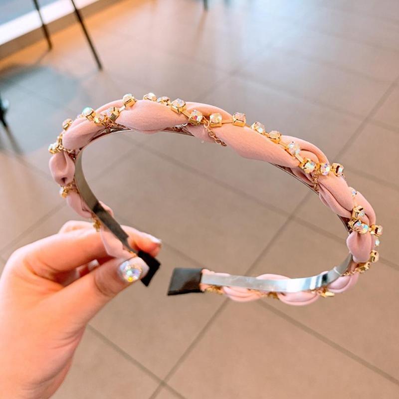 Bandeaux de luxe en strass cristal en forme de croix pour filles et femmes, coiffure élégante en mousseline, bandeaux coréens, cerceau, nouveaux accessoires de cheveux magnifiques pour femmes
