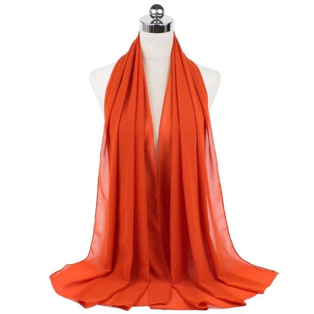 Écharpe de luxe en mousseline unie longue et douce, châle, foulard léger, foulard instantané prêt à porter, élégant foulard hijab, châle musulman, hijabs islamiques, foulard arabe pour femmes