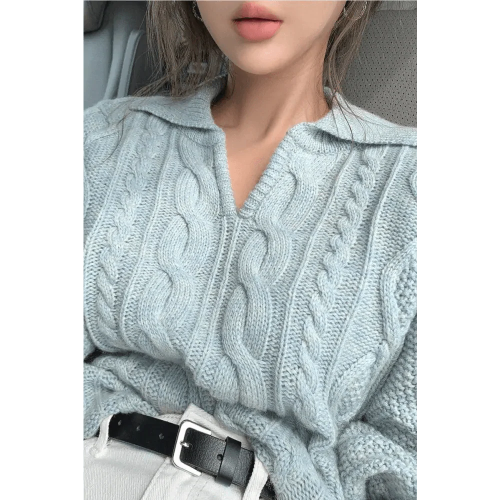 Chandails en tricot de luxe rétro pour femmes, pull décontracté de couleur unie, col rabattable, ample, doux, tops assortis pour l'automne
