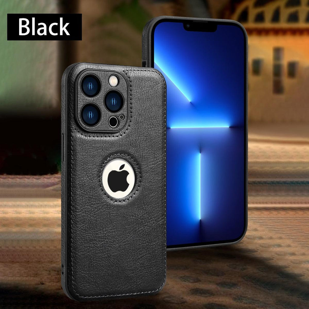 Étui en Cuir de Luxe pour iPhone 14 13 12 11 Pro MAX XS XR 7 8 Plus Coque de Téléphone Classique en Silicone Étui en Cuir Fin Flexible Doux au Toucher Housse en Cuir PU de Luxe pour Homme Étuis de Téléphone Complets Durables Anti-Rayures