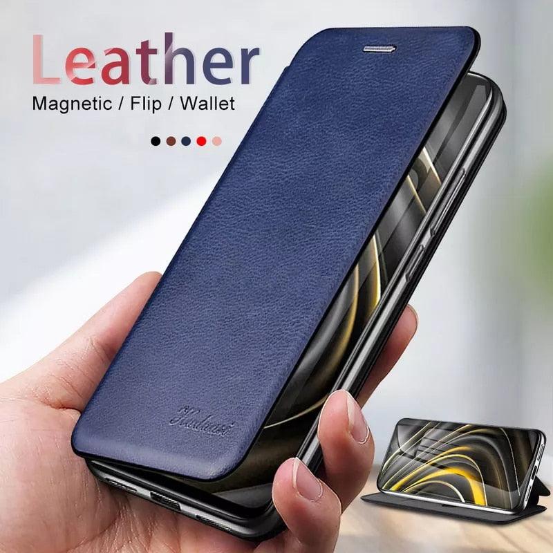 Étui portefeuille à rabat en cuir de luxe pour Xiaomi Redmi Note 9 9S 10 5G 10S 11 11S 8 Pro 8T 7 + Plus, coque portefeuille pour Redmi 7A 6 6A 9 9A 9C 9T en cuir durable