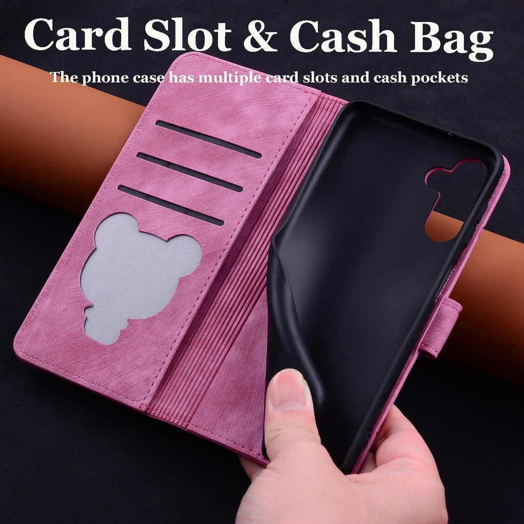 Étui portefeuille en cuir de luxe pour iPhone 14 13 Pro Max 11 12 Mini XR X XS Max avec support magnétique et porte-cartes en cuir PU, étui antichoc et élégant avec protection contre les chutes