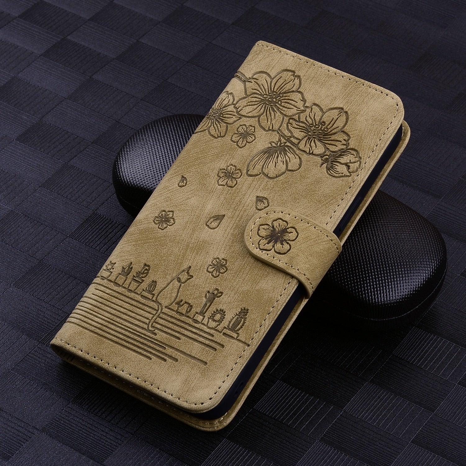 Étui portefeuille en cuir de luxe pour iPhone 14 13 Pro Max 11 12 Mini XR X XS Max avec support magnétique et porte-cartes en cuir PU, étui antichoc et élégant avec protection contre les chutes