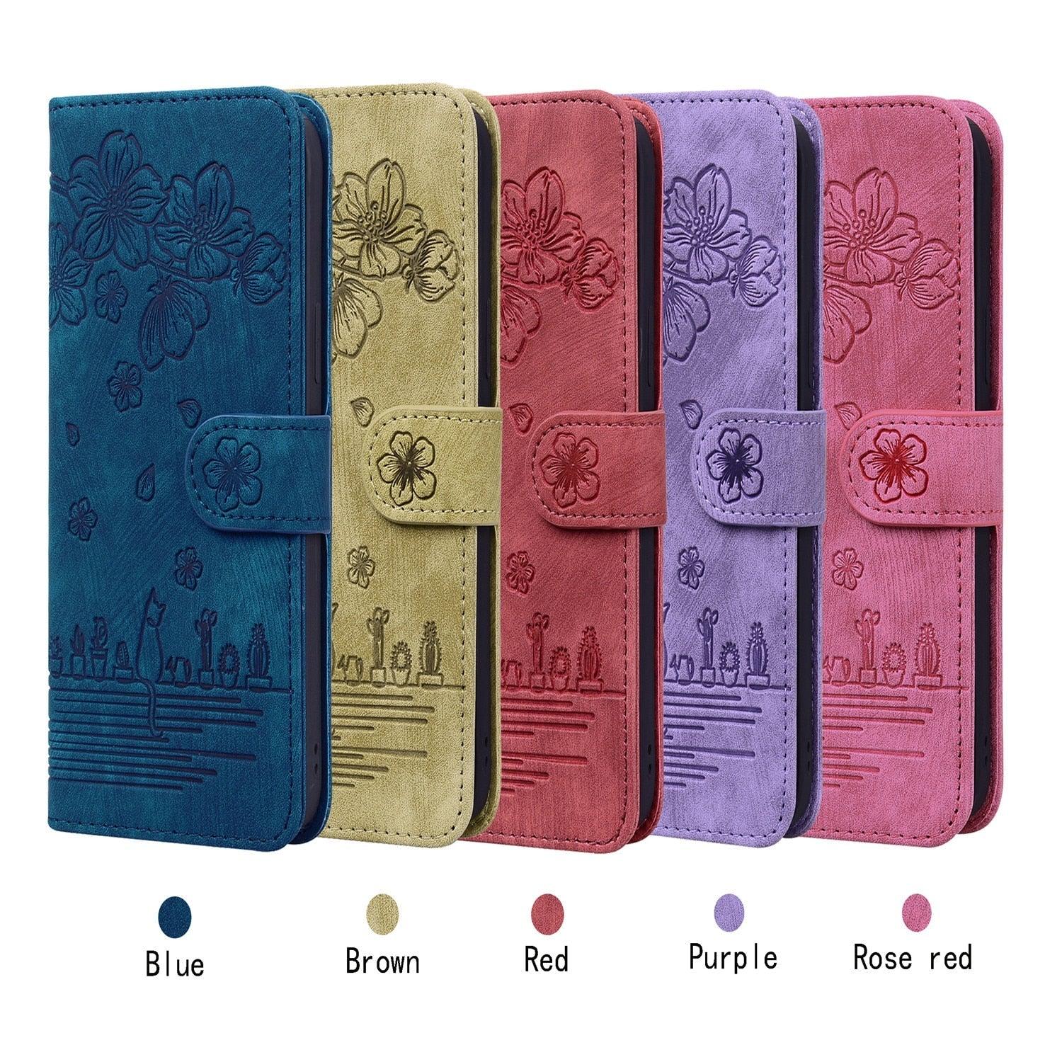 Étui portefeuille en cuir de luxe pour iPhone 14 13 Pro Max 11 12 Mini XR X XS Max avec support magnétique et porte-cartes en cuir PU, étui antichoc et élégant avec protection contre les chutes